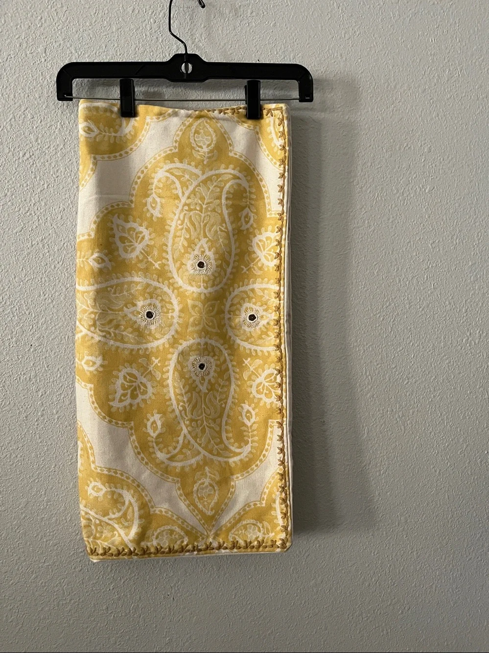 2 POTTERY BARN pillow covers Natural Back Canvas 24x24” - 1 yellow, 1 rust